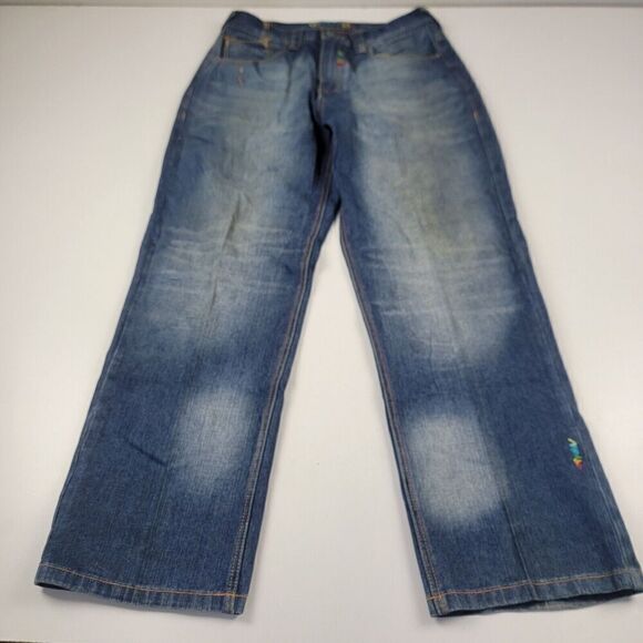 Vintage Y2K Coogi Jeans Wide Leg Denim Baggy Grunge Skate Jnco Style Sz 36x34 - Picture 4 of 16